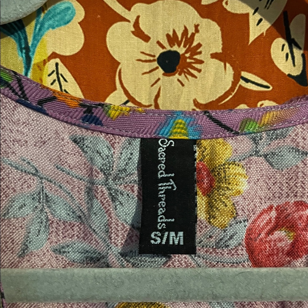 SACRED THREADS Multicolor Hippie Patchwork Maxi D… - image 2